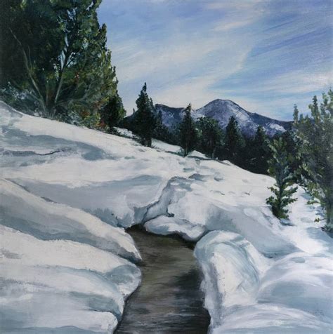 snowy landscape Painting by Aida Font | Saatchi Art