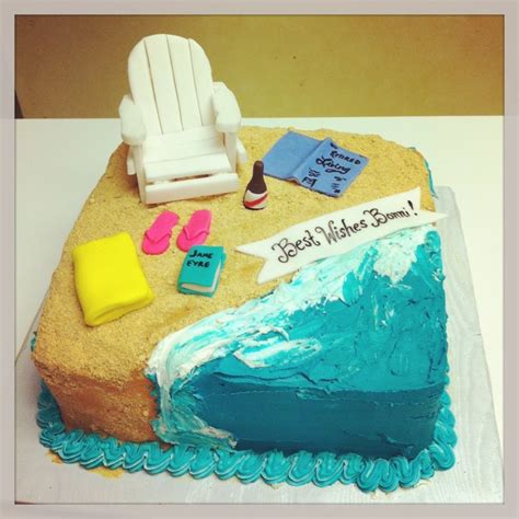 Beach Themed Retirement Cake Beach Cakes Retirement Cakes Beach