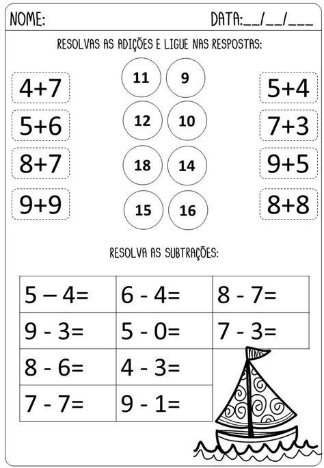 Adiciones Fichas De Exercícios De Matemática Atividades Fichas de