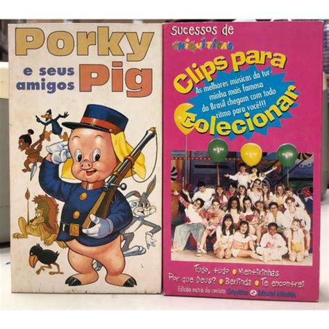 Kit Fitas Vhs Chiquititas Clips Porky Pig E Seus Amigos Em