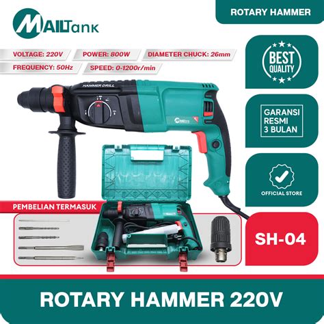 Jual Mailtank SH04 Bor Palu 1300W Rotary Hammer 26mm Bor Bobok 3 Fungsi