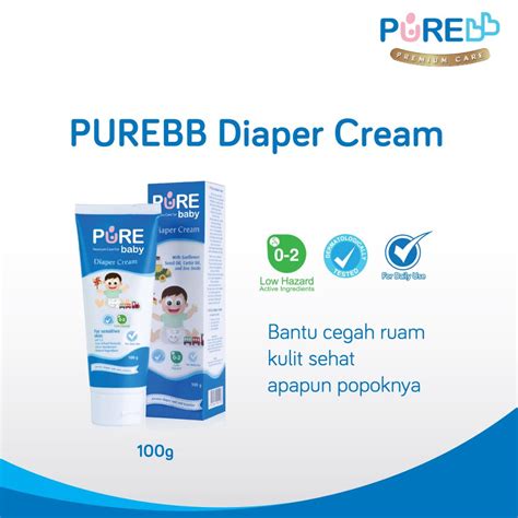 Jual Pure Baby Diaper Rash Cream 100g Cream Kulit Gatal Bayi Cream Ruam