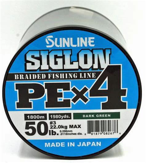 Linha Siglon PE X4 1,800 M NR 3 50 LB DARK GREEN Multifilamento