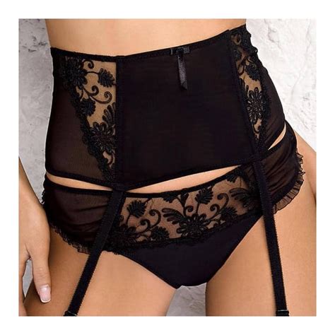 High Class Sexy And Sophisticated Black Sheer Lace Garter Belt