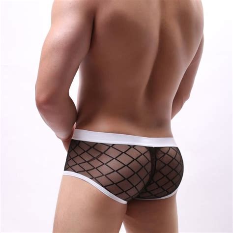 Boxer Shorty Cueca Boxer En Maille Transparente Pour Homme Sous