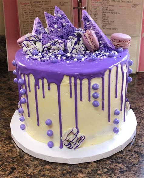 Purple Drip Cake Perfect For A Party Or Event In 2022 Drip Cakes