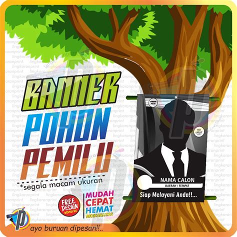 Jual SPANDUK POHON PEMILU CALEG SPANDUK POHON PEMILU BANNER POHON