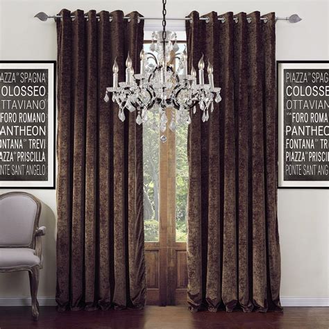 Modern Solid Dark Brown Chocolate Curtain Milan Curtains Brown