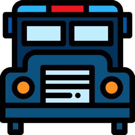 Prison Bus Detailed Rounded Lineal Color Icon