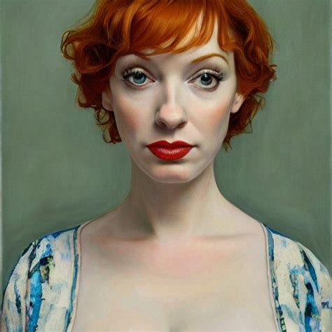 Stabilityai Stable Diffusion Oil Painting Of Christina Hendricks In