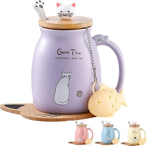 Aaliyahh Tasse Chat400ml Tasse De Chat Mignonne Tasse à Café En