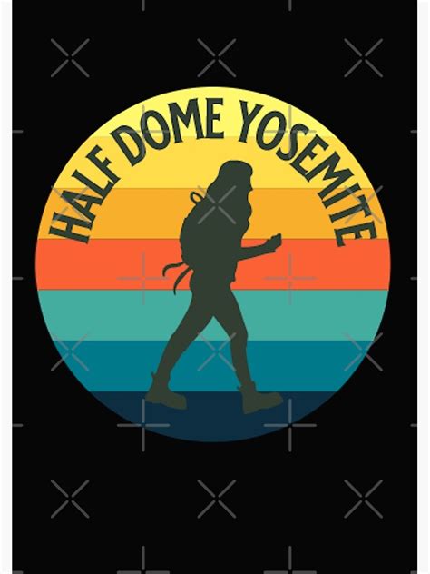 "Hiking Half Dome Yosemite California" Poster for Sale by CattlettArt ...