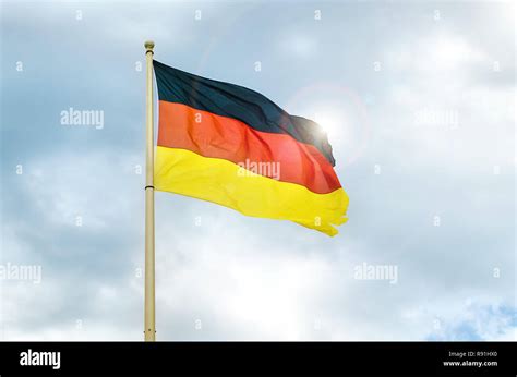 german flag  sun  sky stock photo alamy