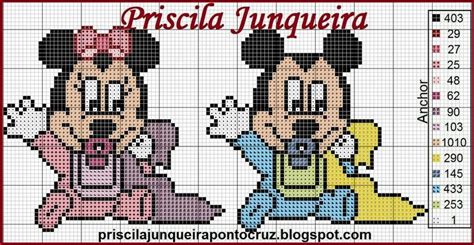 Pin De Ana Chaikoski En Ponto Cruz Turma Do Mickey Punto De Cruz