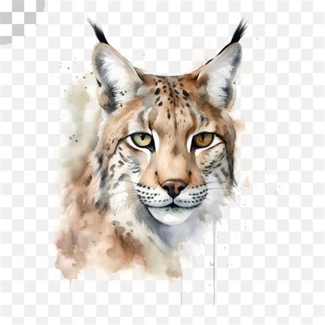 Una Pintura De Lince De Acuarela De Bobcat Pintura De Lince Hd Png