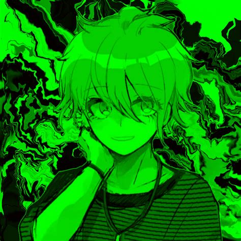 Anime Character with Green Hair