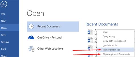 Managing Recent Documents and Recent Folders in Microsoft Office 2010/ ...