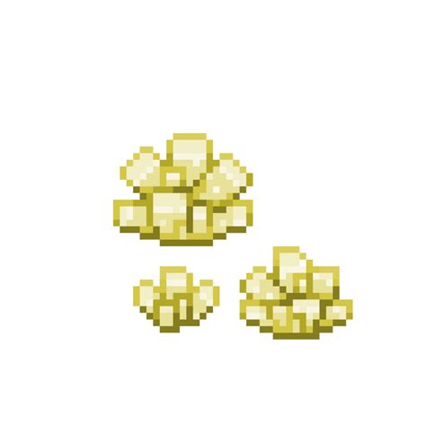 An 8 Bit Retro Styled Pixel Art Illustration Of Yellow Salt Crystals 25212514 Png