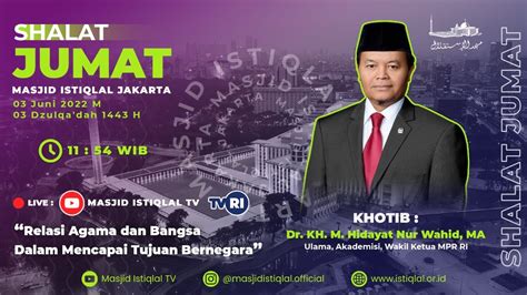 Live Dr Kh M Hidayat Nur Wahid Ma Youtube