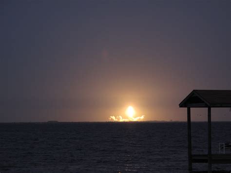 Sts Discovery Sunset Launch Viewed From Titusville Ab Flickr