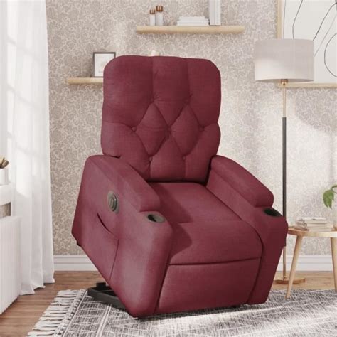 Atyhao Fauteuil Inclinable Lectrique Rouge Bordeaux Tissu Ab