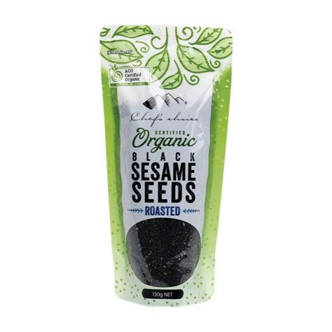 Certified Organic Black Sesame Seeds Roasted HBC Trading