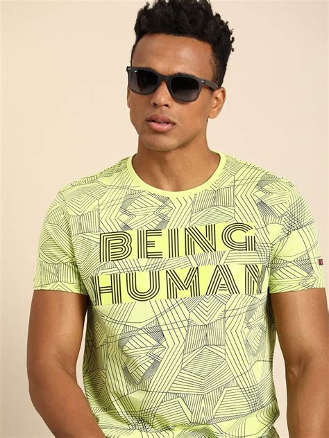 Being Human Typography Printed Pure Cotton T Shirt Price History