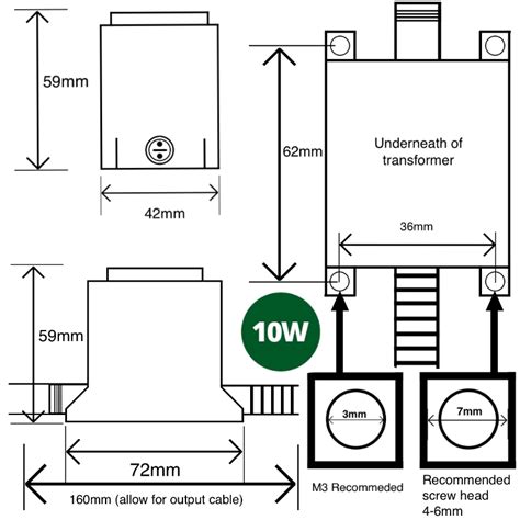 V Waterproof Transformer Various Wattages V V W W