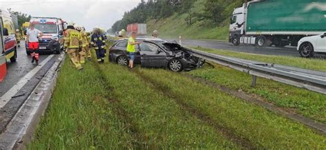 Zderzenie Trzech Samochod W Na Autostradzie A Pod Krakowem S