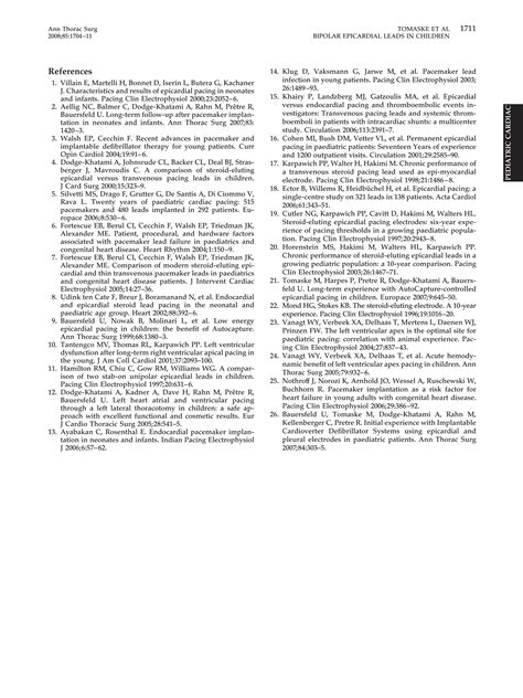 Epicardial Pacing In Children 12 Years Pdf