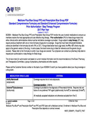 Fillable Online Medicare Plus Blue Group PPO And Prescription Blue