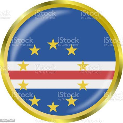 Cape Verde National Flag Icon Vector Illustration Material Stock