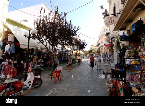 Shopping In Kos Greece Stock Photo Alamy