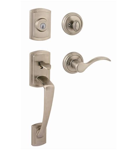 Kwikset Nautica Handleset With Single Cylinder Deadbolt And Balboa Door Lever And Rosette Wayfair