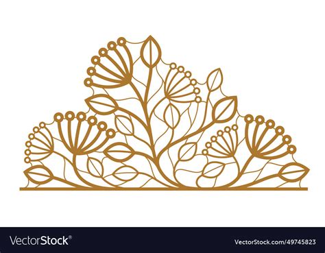 Luxury classic style elegant floral emblem Vector Image