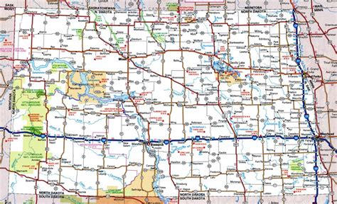 Road Map Of South Dakota With Cities - Printable Map Of South Dakota ...