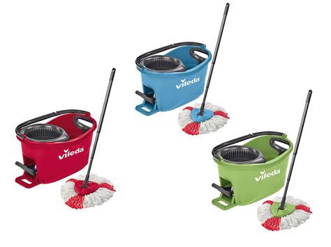 Mop rotativ Vileda EasyWring&Clean Turbo Color (Rosu) - Mertecom.ro