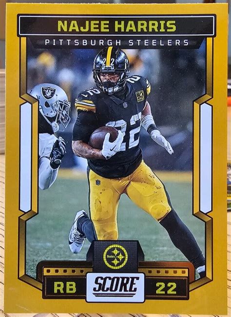 2023 Panini Score Gold Parallel Najee Harris 217 Pittsburgh Steelers