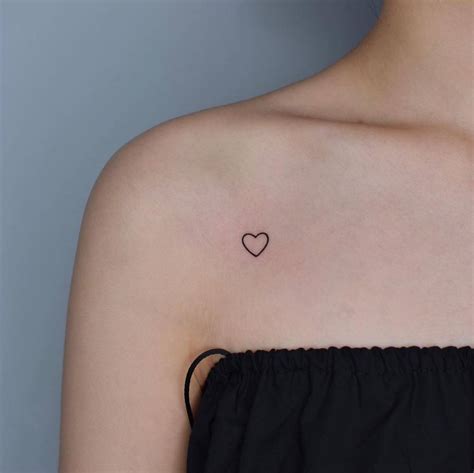 Minimalist conventional heart tattoo