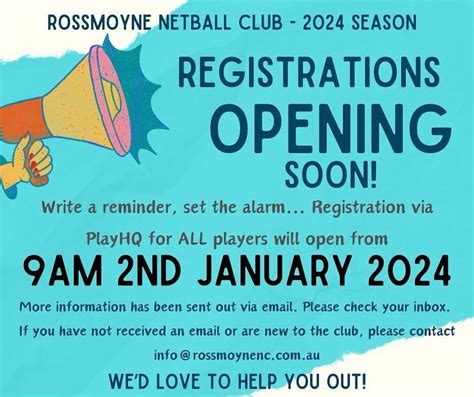 Rossmoyne Netball Club Registrations Open 2nd January 2024 Rossmoyne