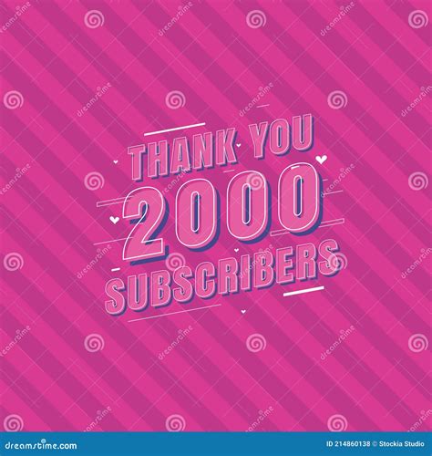 Thank You 2000 Followers Numbers Cartoon Vector CartoonDealer