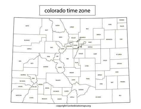 Colorado Time Zone Map Mountain Time Zone Map Colorado