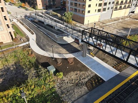 Mundelein Pedestrian Bridge Over Rail Supports Commuter Service Hr
