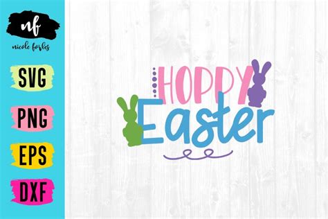 Hoppy Easter Svg Cut File 189101