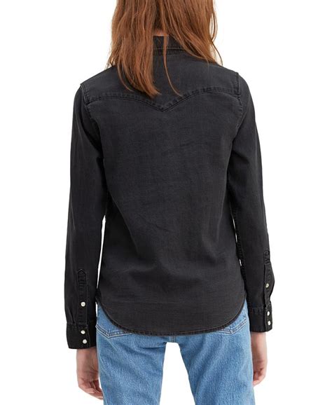 Levis Womens The Ultimate Western Cotton Denim Shirt And Reviews Tops