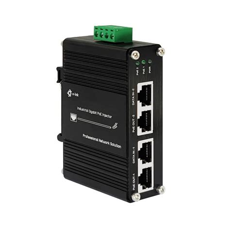 Industrial Ports Poe Injector Hardened Gigabit W Poe Injector