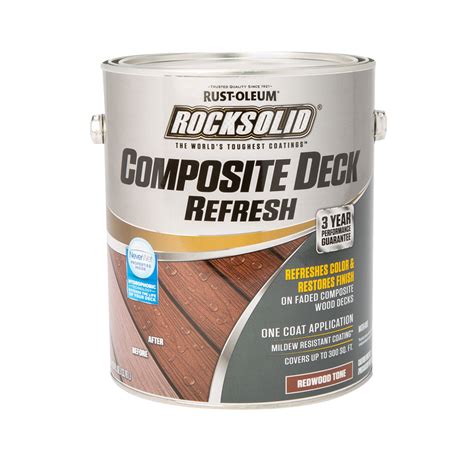 Rust Oleum Rocksolid Redwood Water Based Deck Refresh 1 Gal