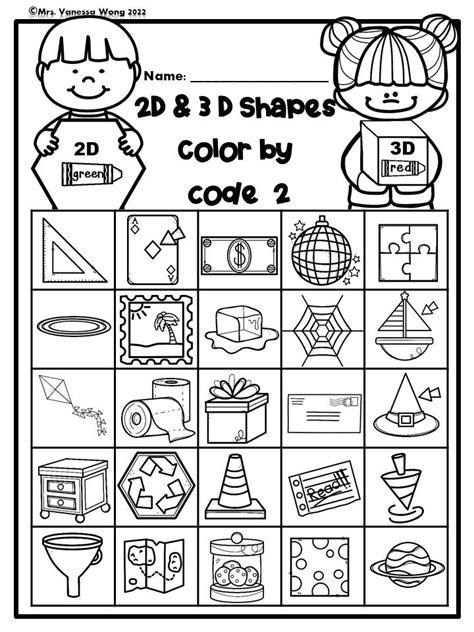 Math Worksheets 2d And 3d Shapes Activities And Worksheets For