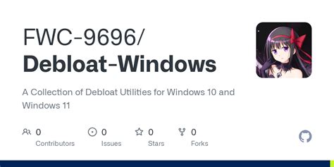 GitHub - FWC-9696/Debloat-Windows: A Collection of Debloat Utilities for Windows 10 and Windows 11