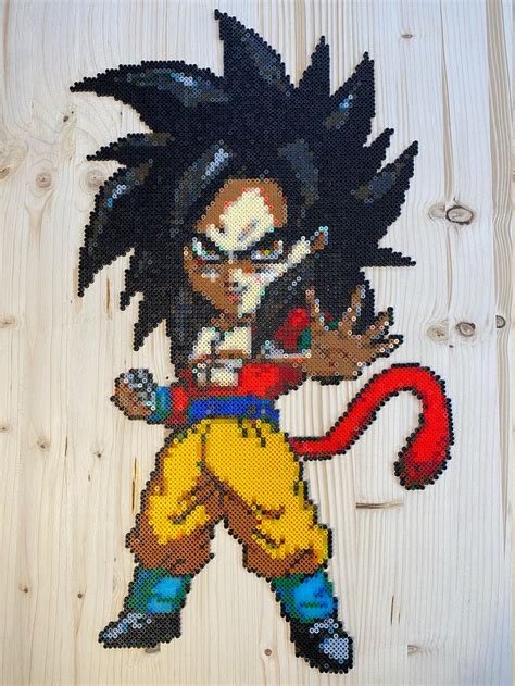 Perler Bead Hama Bead Son Goku Ssj4 Over 6500 Beads Etsy Singapore